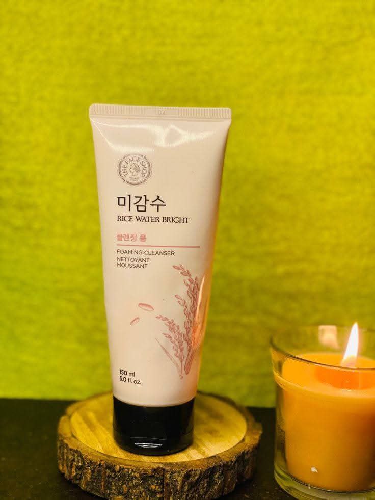 The Face Soap Rice Water Bright Light Face Cleansing Foam